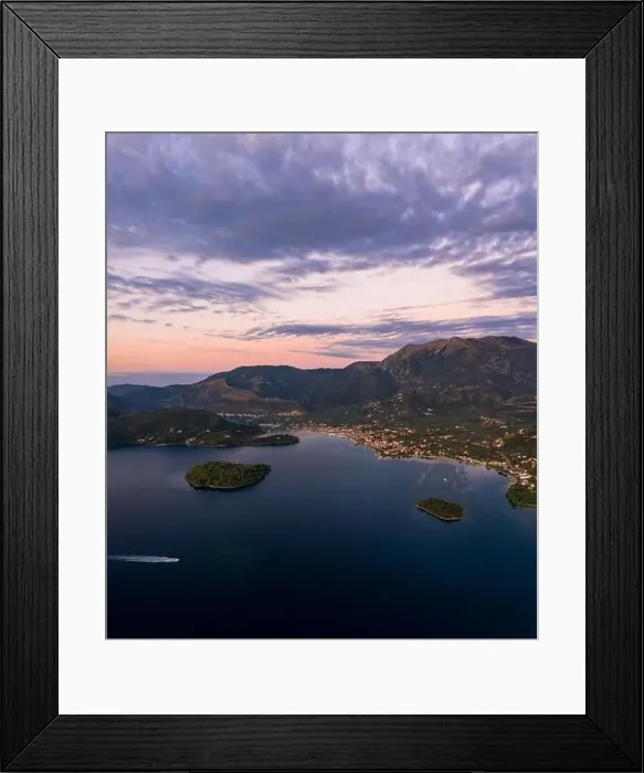 Framed Print : An aerial view of Lefkada, Greece