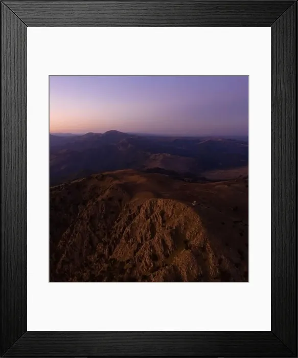 Framed Print : Aerial view of the Pindus mountains during sunset in western Greece Framed Print : Aerial view of the Pindus mountains during sunset in western Greece