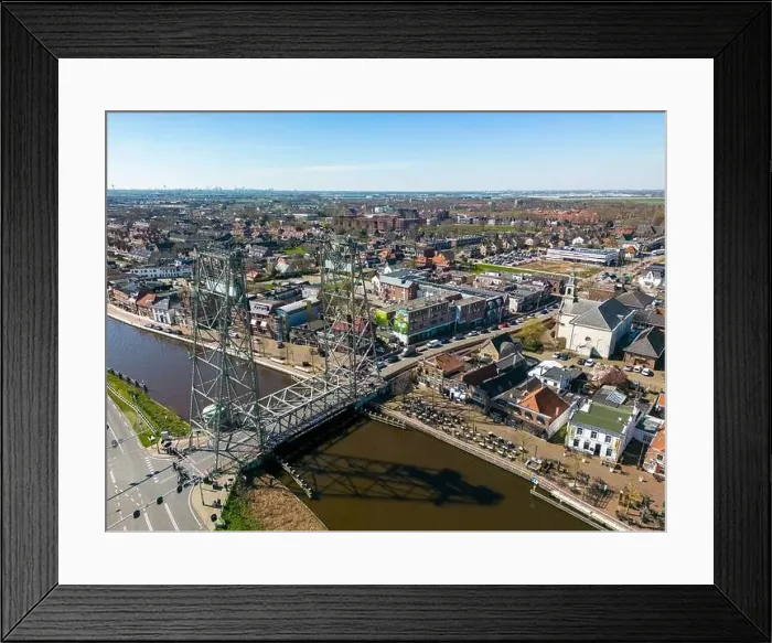 Framed Print : Aerial drone photo of the lift bridge in Waddinxveen, the Netherlands Framed Print : Aerial drone photo of the lift bridge in Waddinxveen, the Netherlands