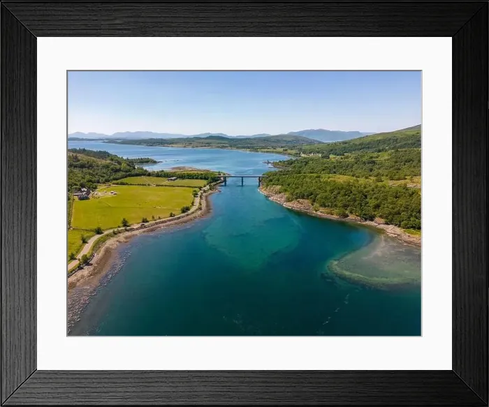 Framed Print : Aerial drone photo of Loch Creran in Scotland Framed Print : Aerial drone photo of Loch Creran in Scotland