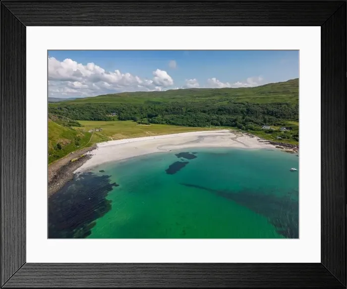 Framed Print : An aerial drone photo of Calgary bay on the Isle of Mull Framed Print : An aerial drone photo of Calgary bay on the Isle of Mull