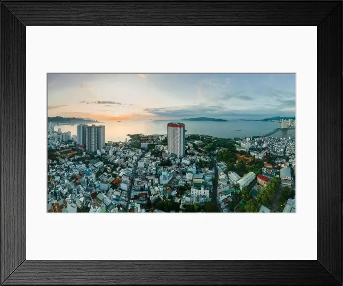 Framed Print : June 5, 2023: panoramic view of the coastal city of Nha Trang, Vietnam Framed Print : June 5, 2023: panoramic view of the coastal city of Nha Trang, Vietnam