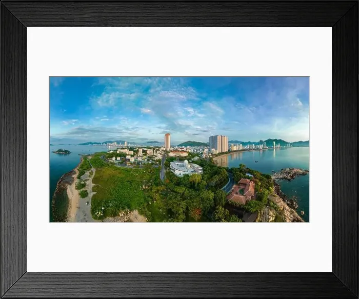 Framed Print : June 5, 2023: panoramic view of the coastal city of Nha Trang, Vietnam Framed Print : June 5, 2023: panoramic view of the coastal city of Nha Trang, Vietnam