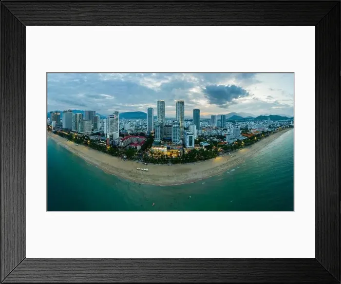 Framed Print : June 5, 2023: panoramic view of the coastal city of Nha Trang, Vietnam Framed Print : June 5, 2023: panoramic view of the coastal city of Nha Trang, Vietnam