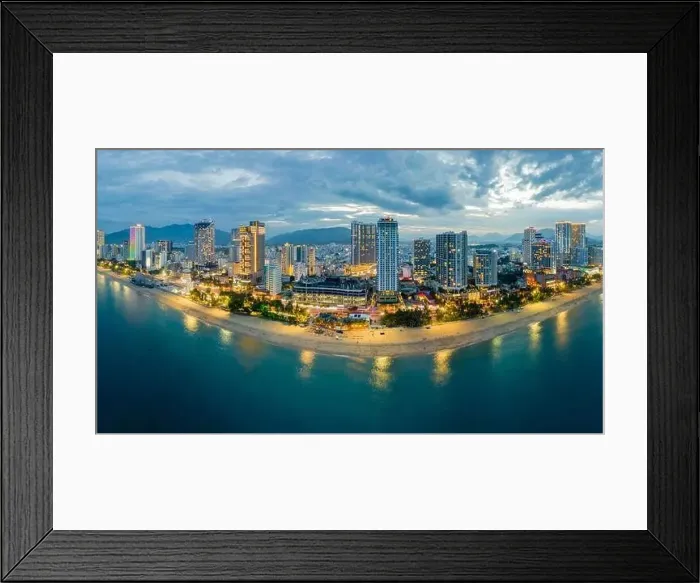 Framed Print : June 5, 2023: panoramic view of the coastal city of Nha Trang, Vietnam Framed Print : June 5, 2023: panoramic view of the coastal city of Nha Trang, Vietnam