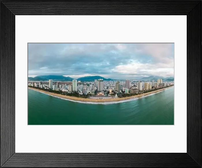 Framed Print : June 5, 2023: panoramic view of the coastal city of Nha Trang, Vietnam Framed Print : June 5, 2023: panoramic view of the coastal city of Nha Trang, Vietnam