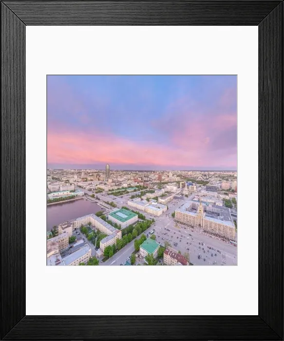 Framed Print : Embankment of the central pond and Plotinka Framed Print : Embankment of the central pond and Plotinka