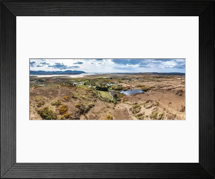Framed Print : Aerial view of the Sandfield area between Ardara and Portnoo in Donegal - Ireland Framed Print : Aerial view of the Sandfield area between Ardara and Portnoo in Donegal - Ireland