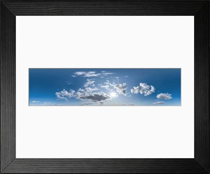 Framed Print : seamless cloudy blue sky hdri 360 panorama view with zenith Framed Print : seamless cloudy blue sky hdri 360 panorama view with zenith