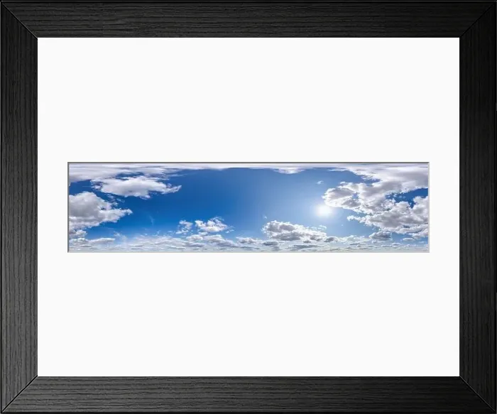 Framed Print : seamless cloudy blue sky hdri 360 panorama view with zenith Framed Print : seamless cloudy blue sky hdri 360 panorama view with zenith