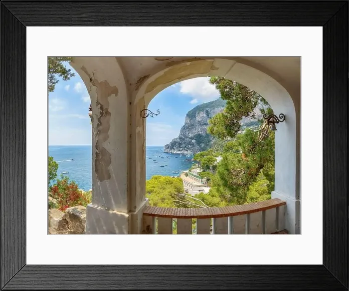 Framed Print : Landscape with Capri Island, Tyrrhenian sea, Italy Framed Print : Landscape with Capri Island, Tyrrhenian sea, Italy