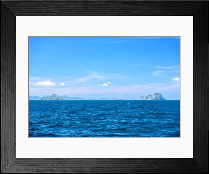 Framed Print : Topical islands in open sea on a sunny day, Ao Nang, Mueang Krabi District, Krabi, Andaman Sea, Thailand Framed Print : Topical islands in open sea on a sunny day, Ao Nang, Mueang Krabi District, Krabi, Andaman Sea, Thailand