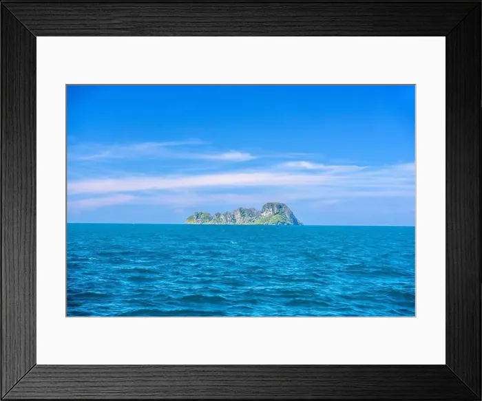 Framed Print : Topical islands in open sea on a sunny day, Ao Nang, Mueang Krabi District, Krabi, Andaman Sea, Thailand Framed Print : Topical islands in open sea on a sunny day, Ao Nang, Mueang Krabi District, Krabi, Andaman Sea, Thailand