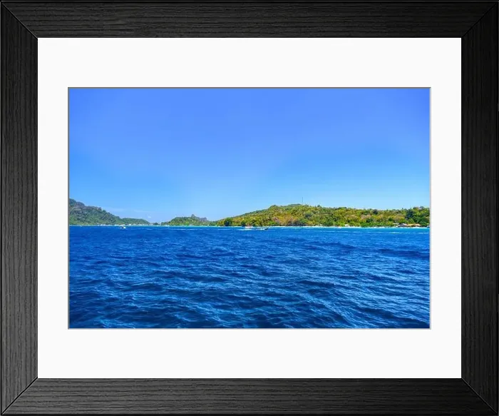 Framed Print : Motor ship in the bay of Ko Phi Phi Don Island with huge rocks and cliffs on a sunny day Framed Print : Motor ship in the bay of Ko Phi Phi Don Island with huge rocks and cliffs on a sunny day