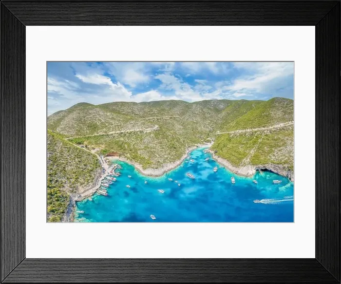 Framed Print : Landscape with Porto Vromi, Zakynthos islands, Greece Framed Print : Landscape with Porto Vromi, Zakynthos islands, Greece