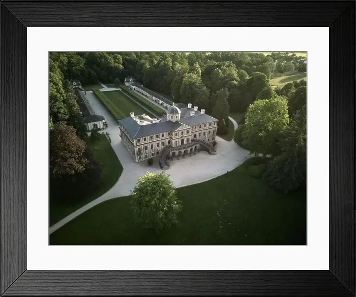 Framed Print : Aerial view of Rastatt Favorite Palace (Schloss Favorite), Germany Framed Print : Aerial view of Rastatt Favorite Palace (Schloss Favorite), Germany