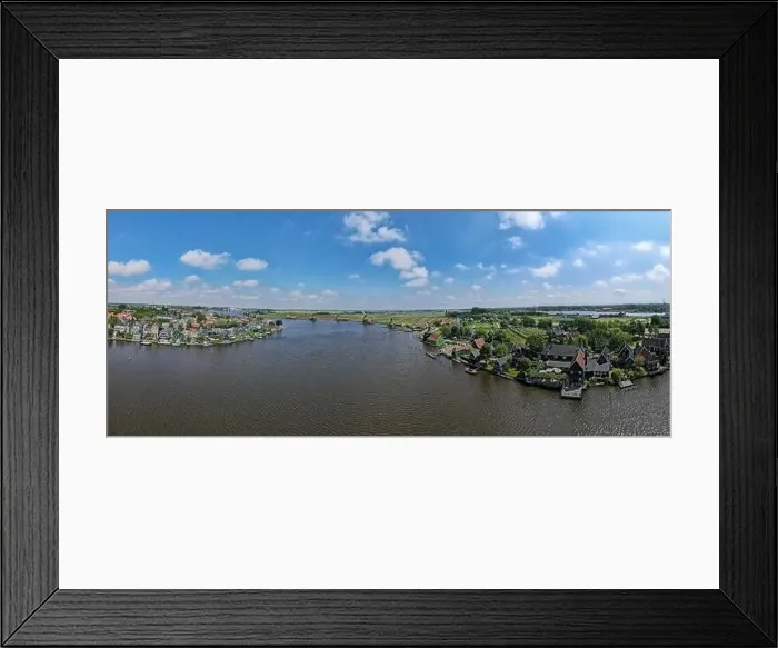 Framed Print : Drone view at the Windmills of Zaanse Schans near Amsterdam on Holland Framed Print : Drone view at the Windmills of Zaanse Schans near Amsterdam on Holland