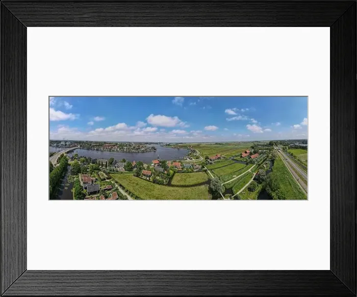 Framed Print : Drone view at the Windmills of Zaanse Schans near Amsterdam on Holland Framed Print : Drone view at the Windmills of Zaanse Schans near Amsterdam on Holland