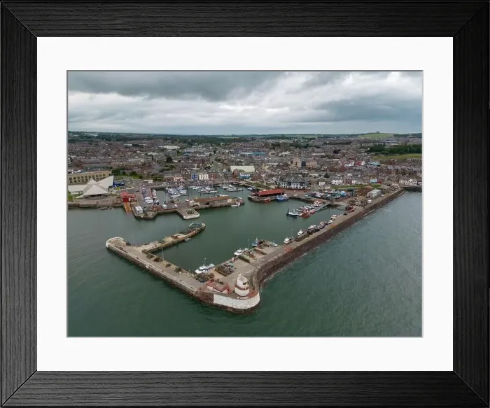 Framed Print : Aerial drone photo of Arbroath in Aberdeenshire Framed Print : Aerial drone photo of Arbroath in Aberdeenshire