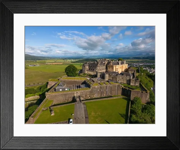 Framed Print : Aerial drone photo of Stirling castle in the city of Stirling Framed Print : Aerial drone photo of Stirling castle in the city of Stirling
