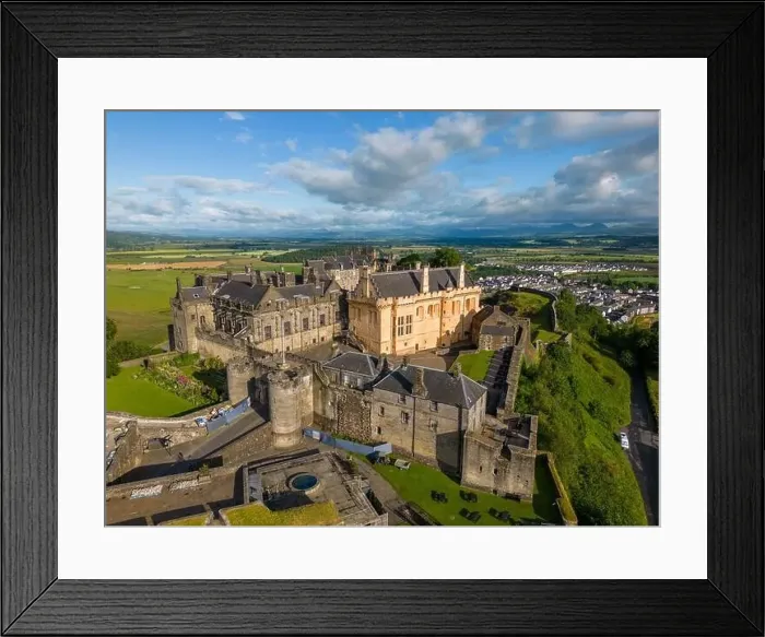 Framed Print : Aerial drone photo of Stirling castle in the city of Stirling Framed Print : Aerial drone photo of Stirling castle in the city of Stirling