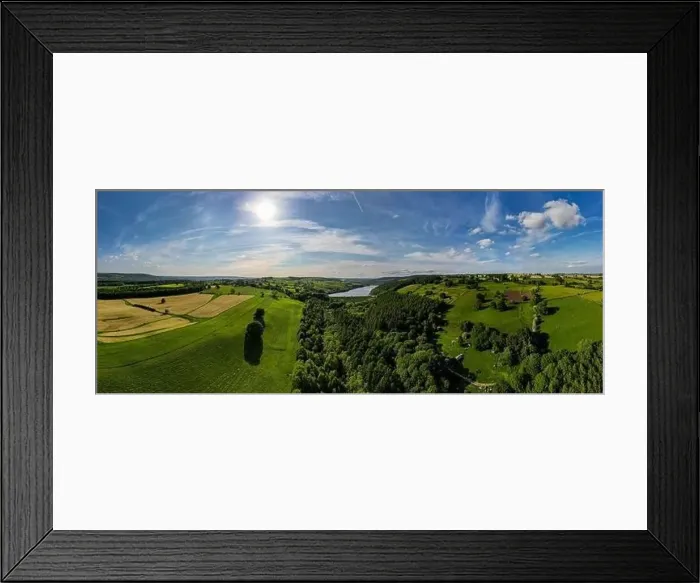 Framed Print : Beautiful view footage taken above The Yorkshire with a drone Framed Print : Beautiful view footage taken above The Yorkshire with a drone