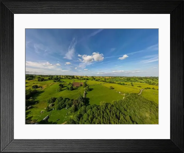 Framed Print : Beautiful view footage taken above The Yorkshire with a drone Framed Print : Beautiful view footage taken above The Yorkshire with a drone