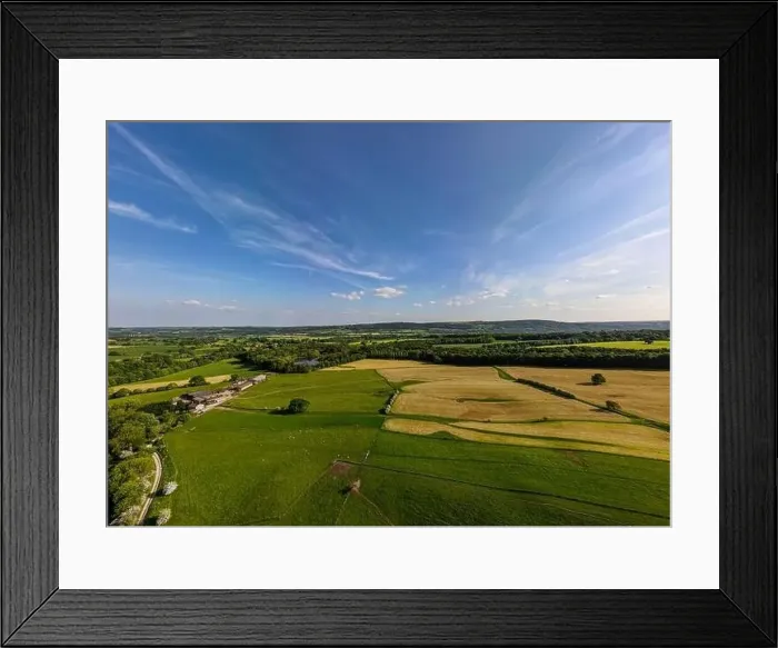 Framed Print : Beautiful view footage taken above The Yorkshire with a drone Framed Print : Beautiful view footage taken above The Yorkshire with a drone