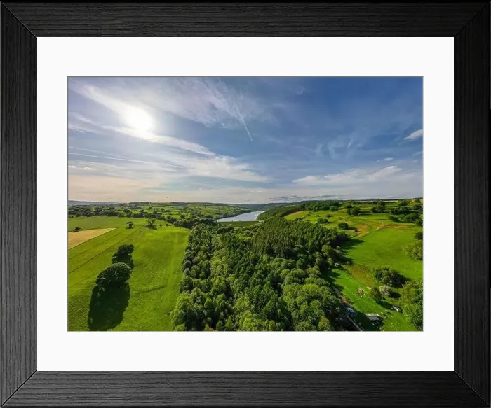 Framed Print : Beautiful view footage taken above The Yorkshire with a drone Framed Print : Beautiful view footage taken above The Yorkshire with a drone