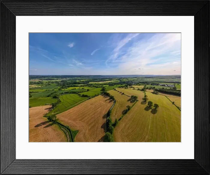 Framed Print : Beautiful view footage taken above The Yorkshire with a drone Framed Print : Beautiful view footage taken above The Yorkshire with a drone