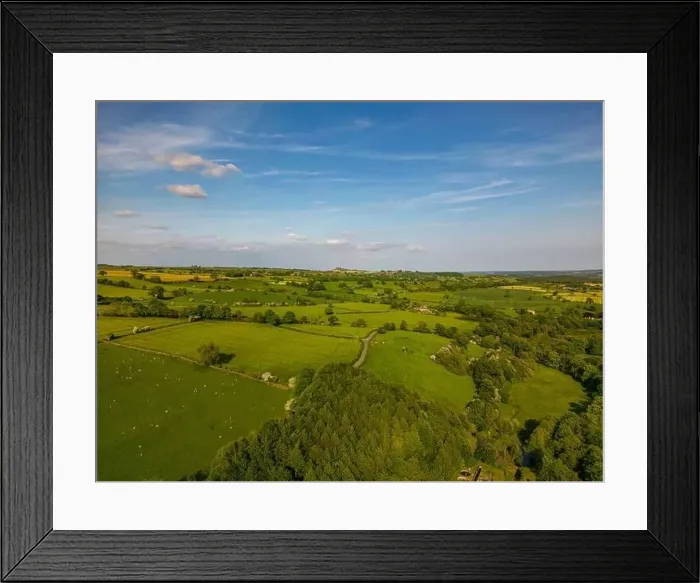 Framed Print : Beautiful view footage taken above The Yorkshire with a drone Framed Print : Beautiful view footage taken above The Yorkshire with a drone
