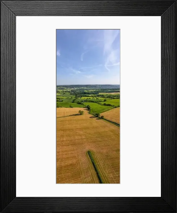 Framed Print : Beautiful view footage taken above The Yorkshire with a drone Framed Print : Beautiful view footage taken above The Yorkshire with a drone