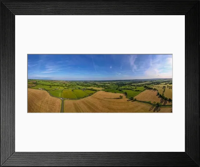 Framed Print : Beautiful view footage taken above The Yorkshire with a drone Framed Print : Beautiful view footage taken above The Yorkshire with a drone