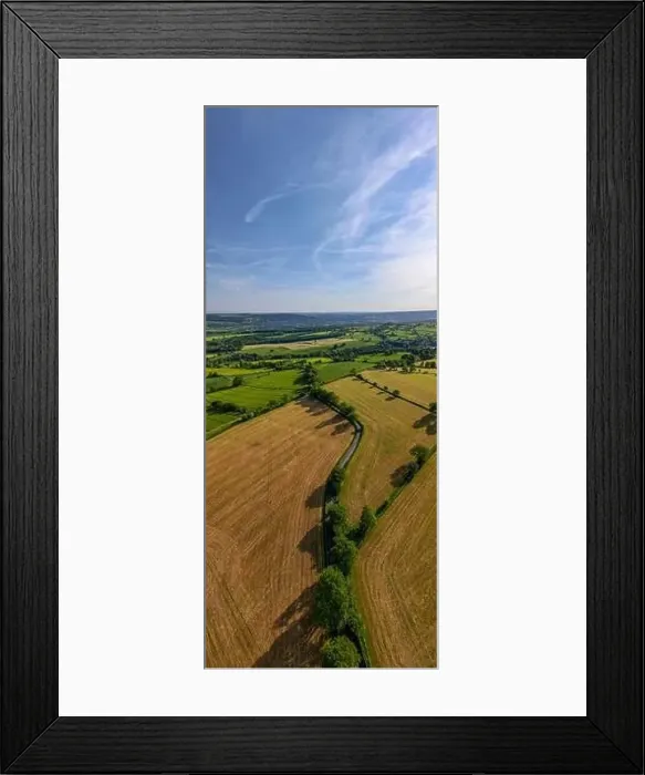 Framed Print : Beautiful view footage taken above The Yorkshire with a drone Framed Print : Beautiful view footage taken above The Yorkshire with a drone