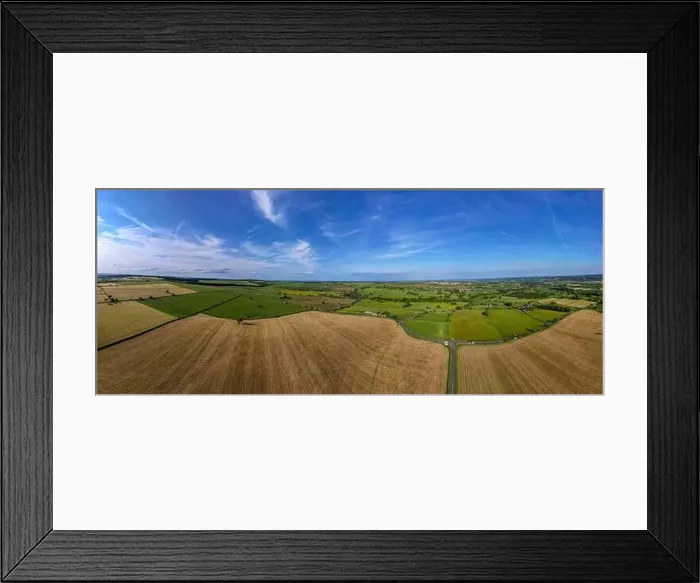 Framed Print : Beautiful view footage taken above The Yorkshire with a drone