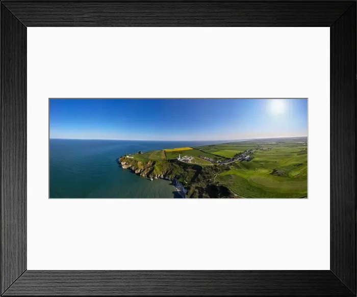 Framed Print : Beautiful view footage taken with a drone above the Flamborough Framed Print : Beautiful view footage taken with a drone above the Flamborough