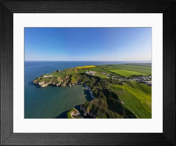 Framed Print : Beautiful view footage taken with a drone above the Flamborough Framed Print : Beautiful view footage taken with a drone above the Flamborough