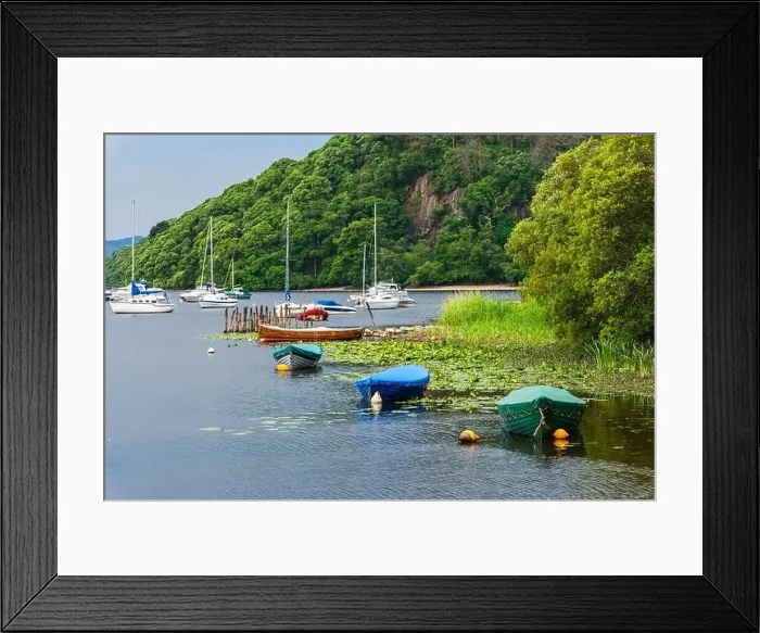 Framed Print : Boats in Balmaha, Loch Lamond, Scotland, UK Framed Print : Boats in Balmaha, Loch Lamond, Scotland, UK