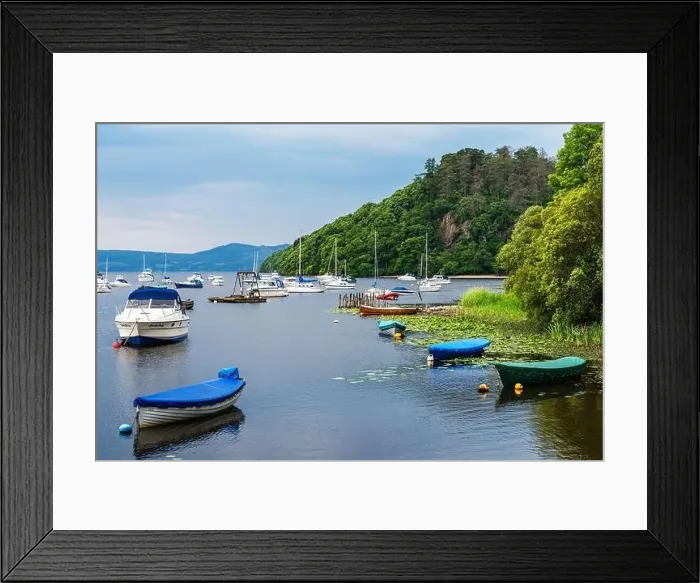 Framed Print : Boats in Balmaha, Loch Lamond, Scotland, UK Framed Print : Boats in Balmaha, Loch Lamond, Scotland, UK