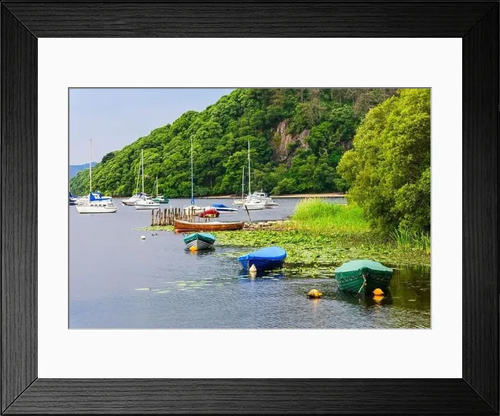 Framed Print : Boats in Balmaha, Loch Lamond, Scotland, UK Framed Print : Boats in Balmaha, Loch Lamond, Scotland, UK