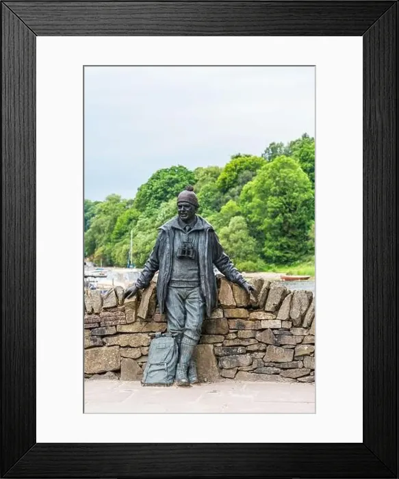 Framed Print : Tom Weir Statue, Balmaha, Loch Lomond, Scotland, UK Framed Print : Tom Weir Statue, Balmaha, Loch Lomond, Scotland, UK