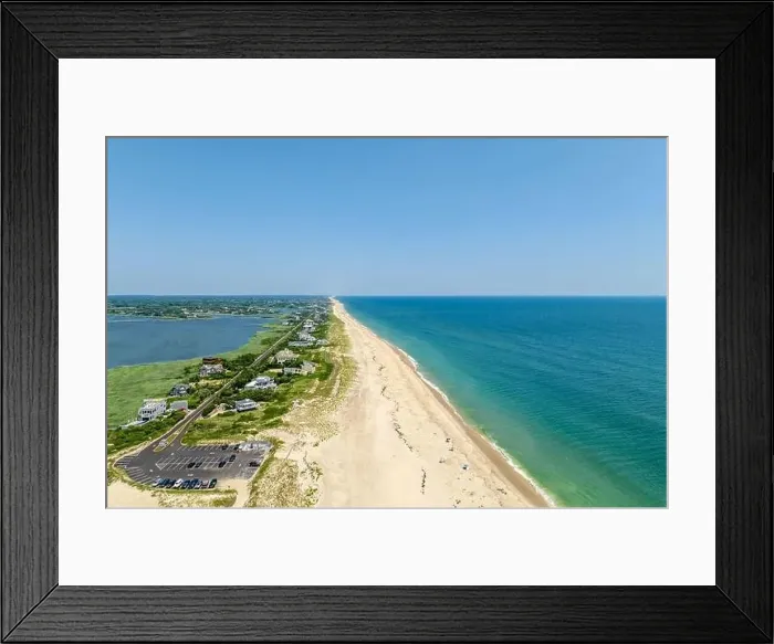 Framed Print : aerial view of scott cameron beach and land east Framed Print : aerial view of scott cameron beach and land east