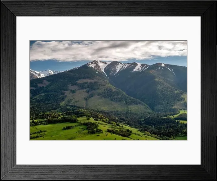 Framed Print : Beautiful view of Western Tatras Mountains with peak Baranec in Slovakia Framed Print : Beautiful view of Western Tatras Mountains with peak Baranec in Slovakia