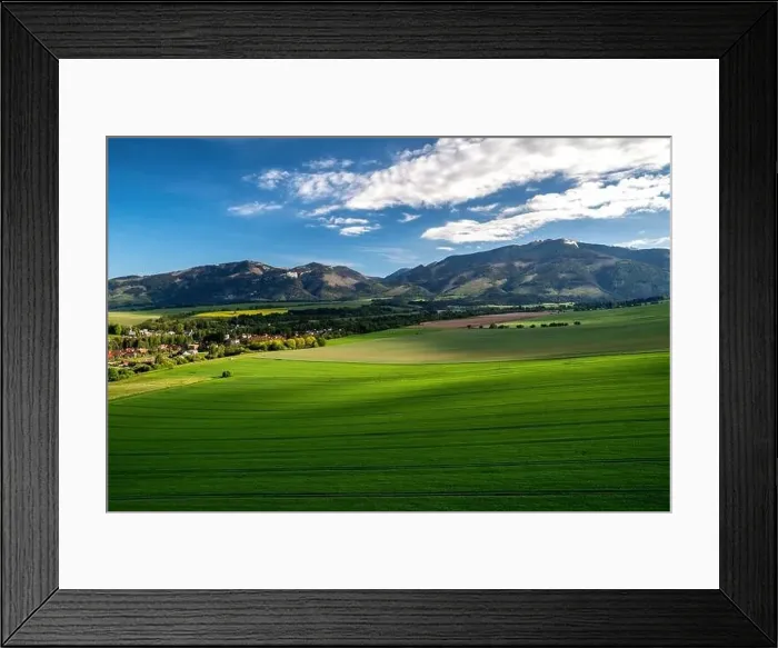Framed Print : Beautiful view of Western Tatras mountains in Slovakia. peak Baranec and Babky at background Framed Print : Beautiful view of Western Tatras mountains in Slovakia. peak Baranec and Babky at background