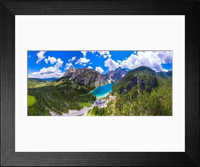 Framed Print : south Tyrol, Italy. One of the most beautiful mountain Alpine lakes - magic Lago di Braies Framed Print : south Tyrol, Italy. One of the most beautiful mountain Alpine lakes - magic Lago di Braies