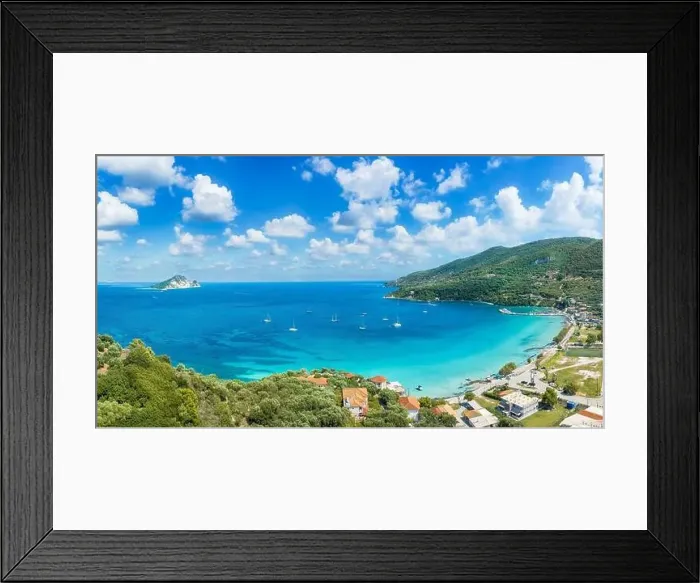 Framed Print : Landscape with Limni Keri village and Keri beach, Zakynthos island, Greece Framed Print : Landscape with Limni Keri village and Keri beach, Zakynthos island, Greece