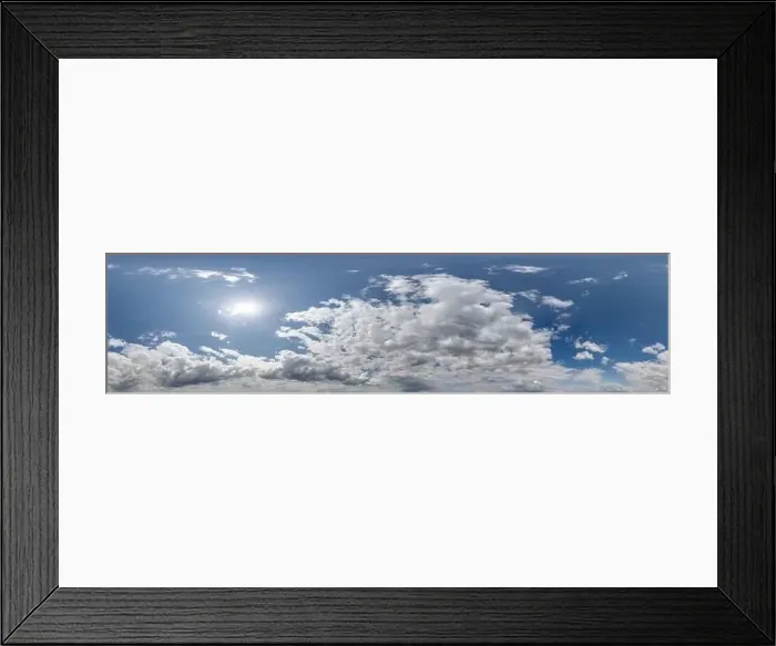 Framed Print : seamless cloudy blue sky hdri 360 panorama view with zenith Framed Print : seamless cloudy blue sky hdri 360 panorama view with zenith