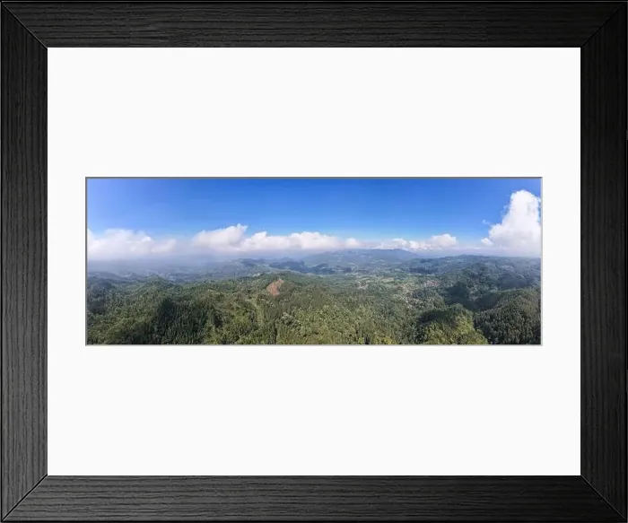 Framed Print : Aerial view of forested Wonosobo border line between dieng. Wonosobo, West Java, Indonesia, July 20, 2023 Framed Print : Aerial view of forested Wonosobo border line between dieng. Wonosobo, West Java, Indonesia, July 20, 2023