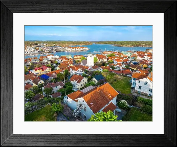 Framed Print : A view at the town of Marstrand, located in the municipality of Kungalv in southern Bohuslan, on the west coast Framed Print : A view at the town of Marstrand, located in the municipality of Kungalv in southern Bohuslan, on the west coast