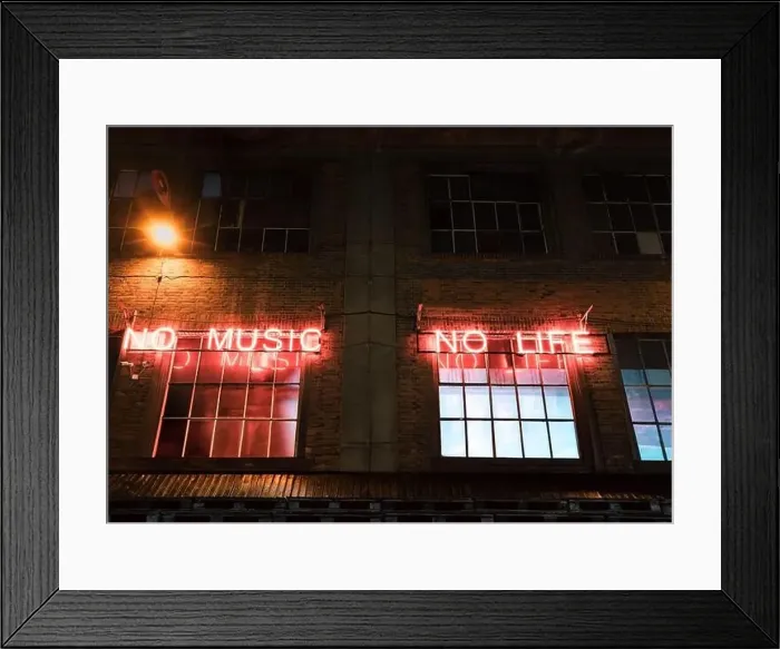 Framed Print : neon inscription at the post-industrial event at the shipyard in gdansk Framed Print : neon inscription at the post-industrial event at the shipyard in gdansk